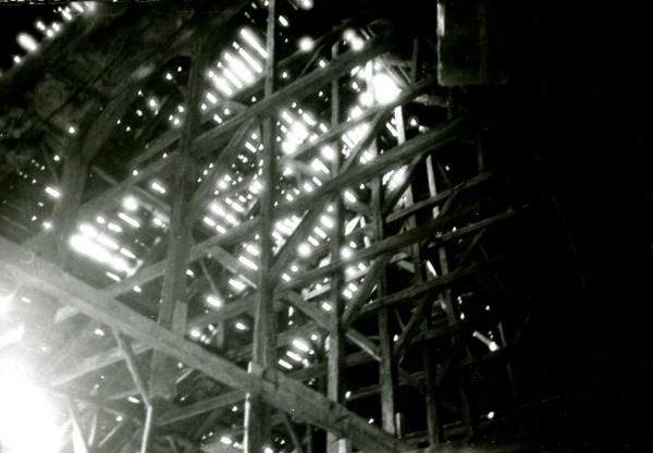 Konstrukcja dachowa, fot. W.Paszkowski, 1957