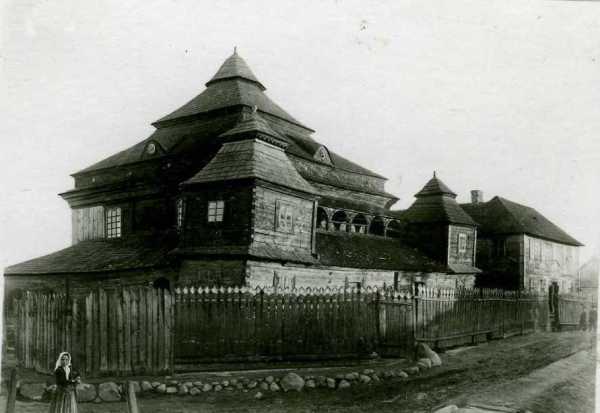 Śniadowo, Synagoga - widok od pn. 1918 r.